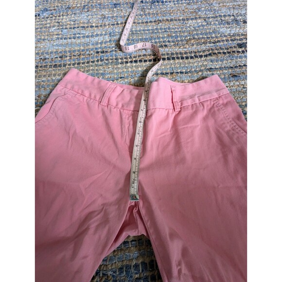 Tommy Hilfiger Cropped Powder Pink Pants Flat Front 10 Mid Rise Pockets - Picture 5 of 7